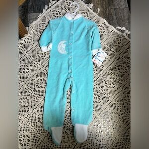 3/$20 Vintage Goldtex baby sleeper onesie romper size large 12 months